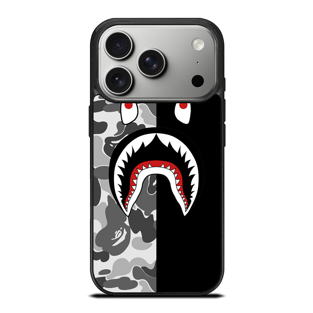 CAMO BAPE SHARK LOGO 3 iPhone 17 Pro Case Cover