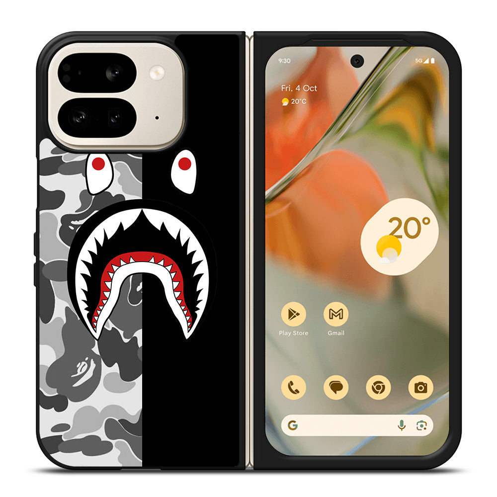 CAMO BAPE SHARK LOGO 3 Google Pixel 9 Pro Fold Case Cover