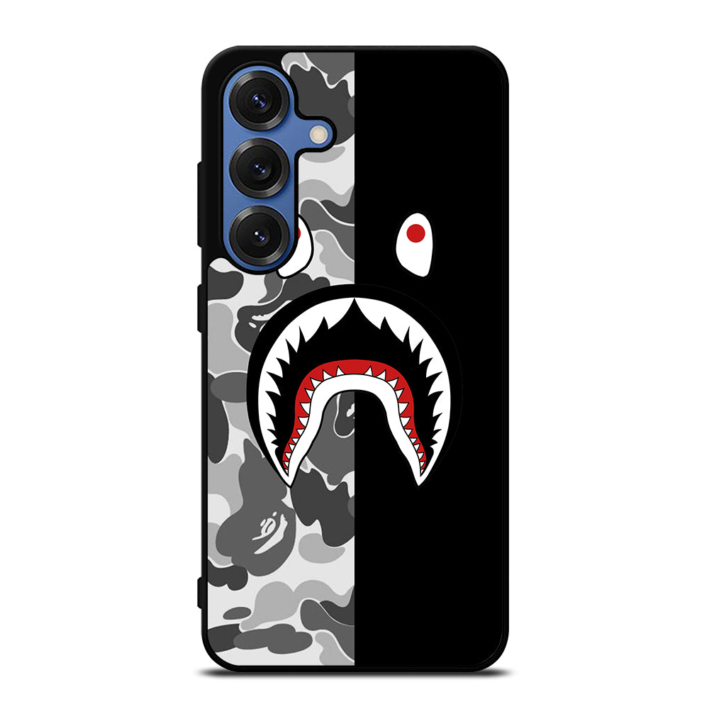 CAMO BAPE SHARK LOGO 3 Samsung Galaxy S25 Case Cover