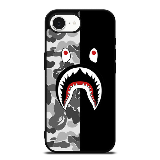 CAMO BAPE SHARK LOGO 3 iPhone 16e Case Cover