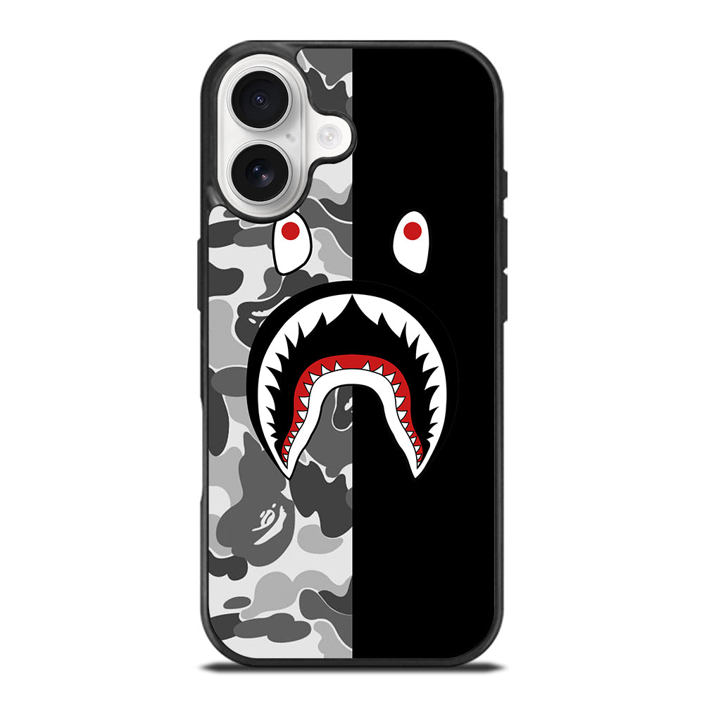 CAMO BAPE SHARK LOGO 3 iPhone 17 Case Cover
