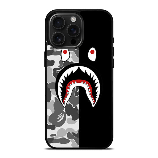 CAMO BAPE SHARK LOGO 3 iPhone 16 Pro Max Case Cover