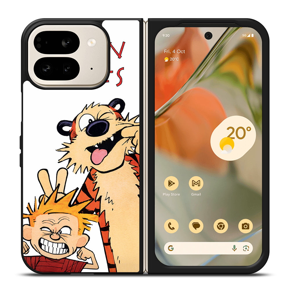 CARTOON CALVIN AND HOBES  Google Pixel 9 Pro Fold Case Cover