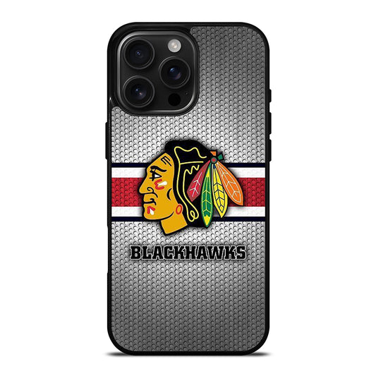 CHICAGO BLACKHAWKS METAL LOGO iPhone 16 Pro Max Case Cover