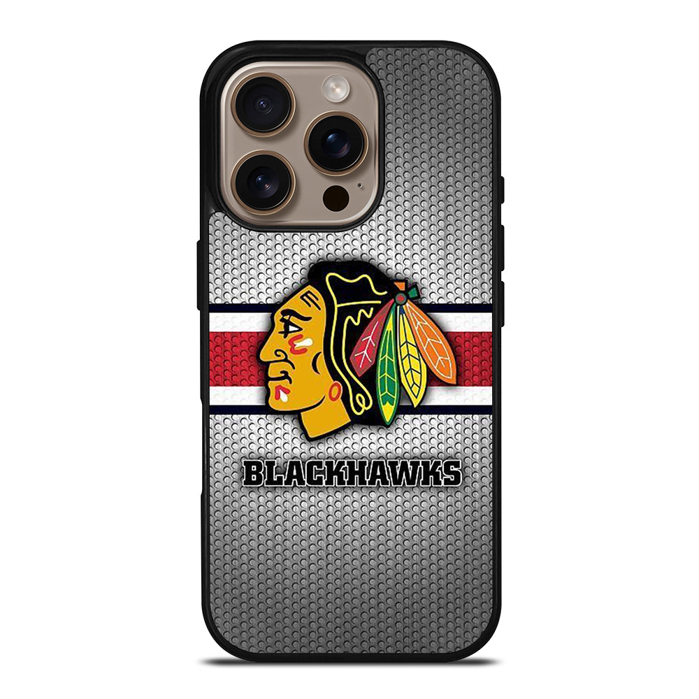 CHICAGO BLACKHAWKS METAL LOGO iPhone 16 Pro Case Cover