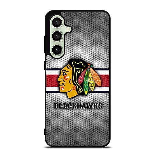 CHICAGO BLACKHAWKS METAL LOGO Samsung Galaxy S24 FE Case Cover