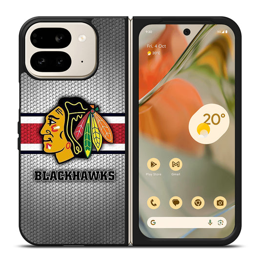 CHICAGO BLACKHAWKS METAL LOGO Google Pixel 9 Pro Fold Case Cover