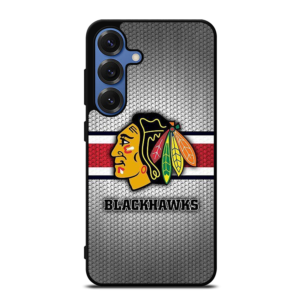 CHICAGO BLACKHAWKS METAL LOGO Samsung Galaxy S25 Case Cover