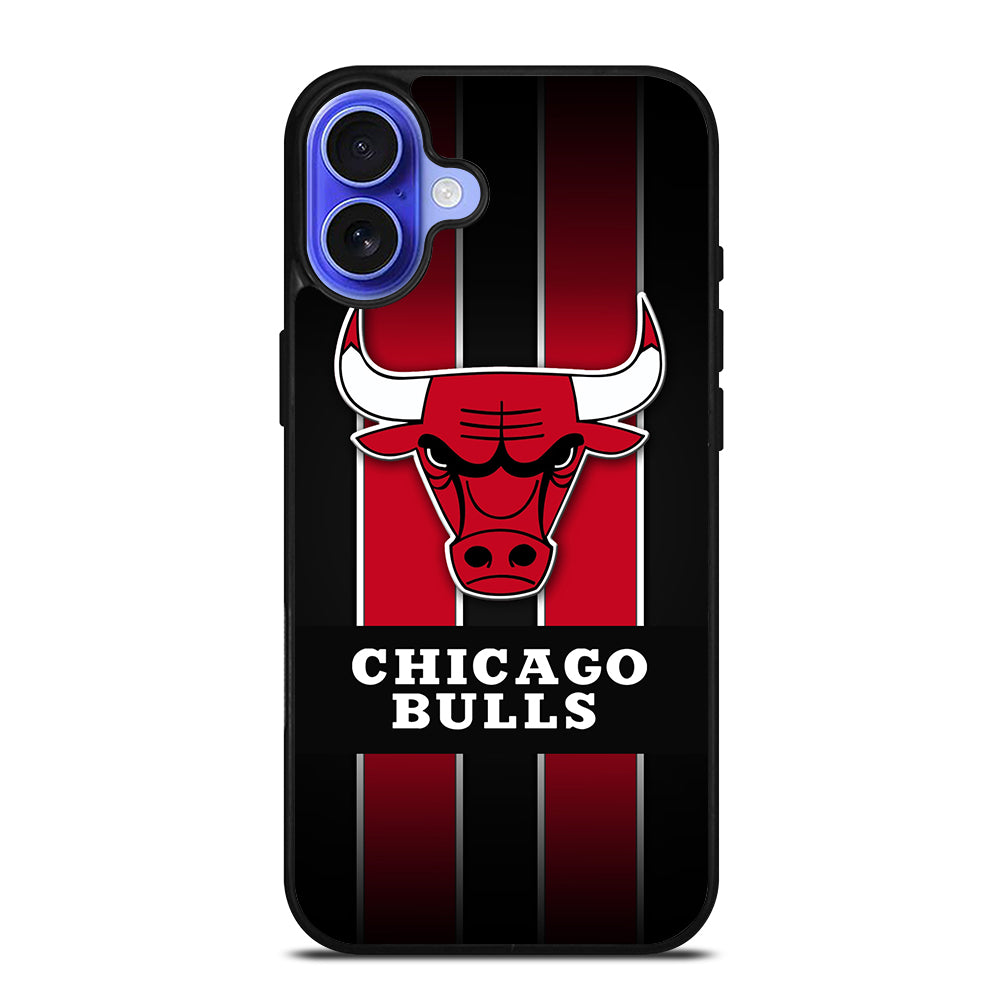 CHICAGO BULLS STRIPE LOGO iPhone 16 Case Cover