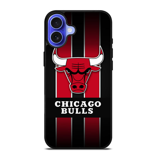 CHICAGO BULLS STRIPE LOGO iPhone 16 Case Cover