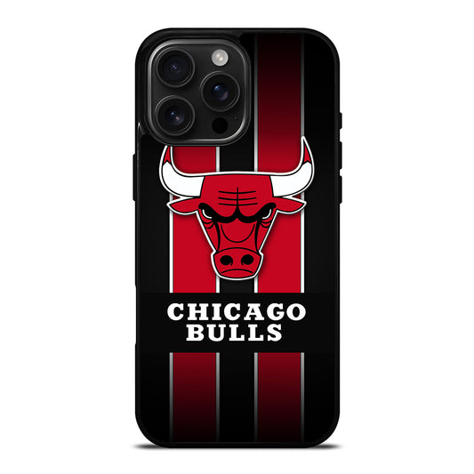 CHICAGO BULLS STRIPE LOGO iPhone 16 Pro Max Case Cover