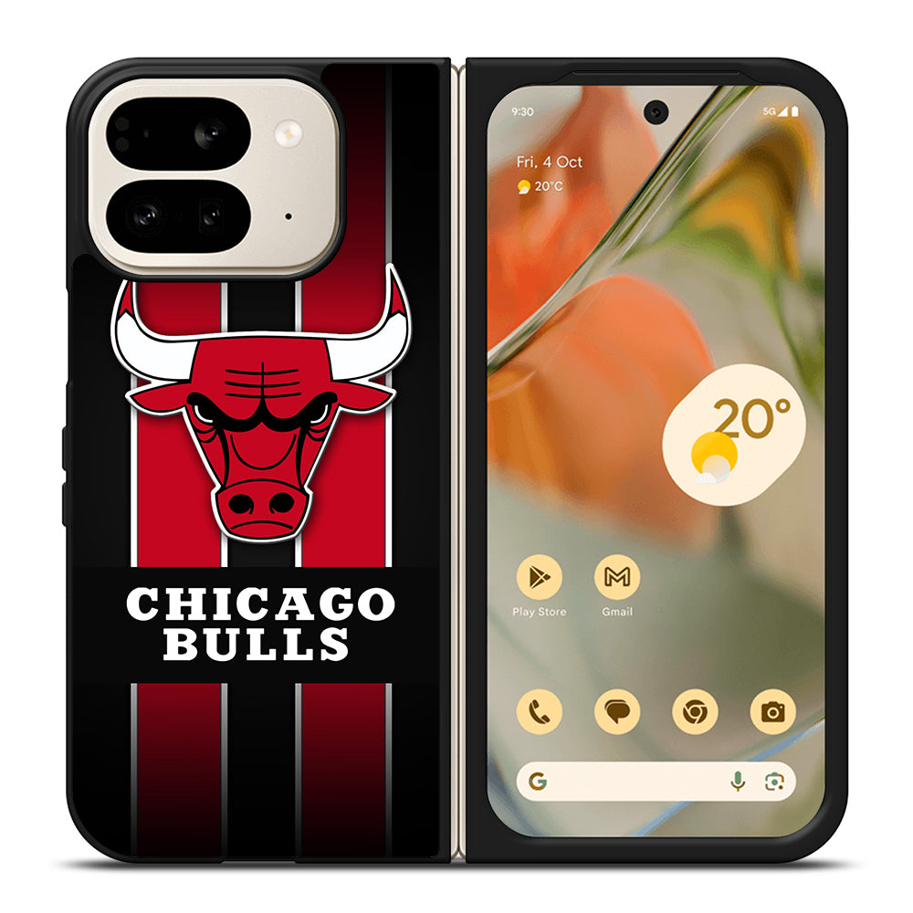 CHICAGO BULLS STRIPE LOGO Google Pixel 9 Pro Fold Case Cover