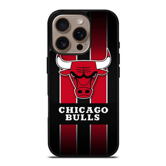 CHICAGO BULLS STRIPE LOGO iPhone 16 Pro Case Cover