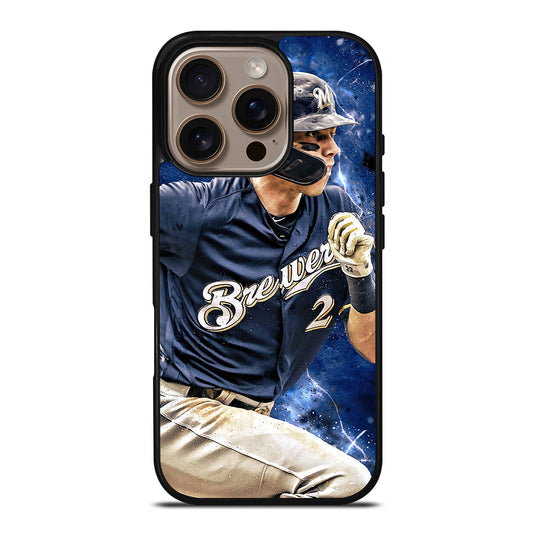 CHRISTIAN YELICH MILWAUKEE BREWERS FOOTBALL iPhone 16 Pro Case Cover