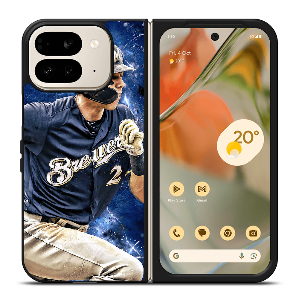 CHRISTIAN YELICH MILWAUKEE BREWERS FOOTBALL Google Pixel 9 Pro Fold Case Cover