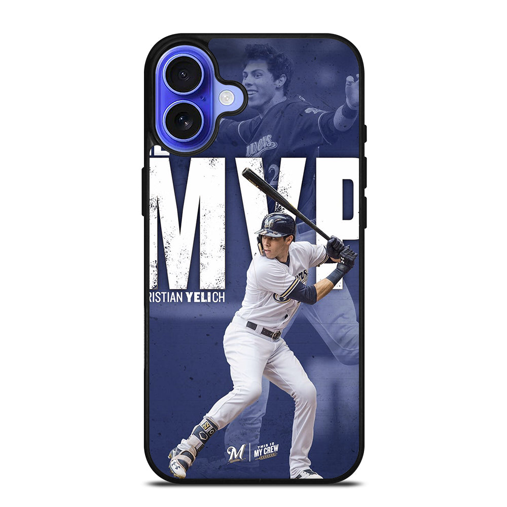 CHRISTIAN YELICH MILWAUKEE BREWERS FOOTBALL 2 iPhone 16 Case Cover