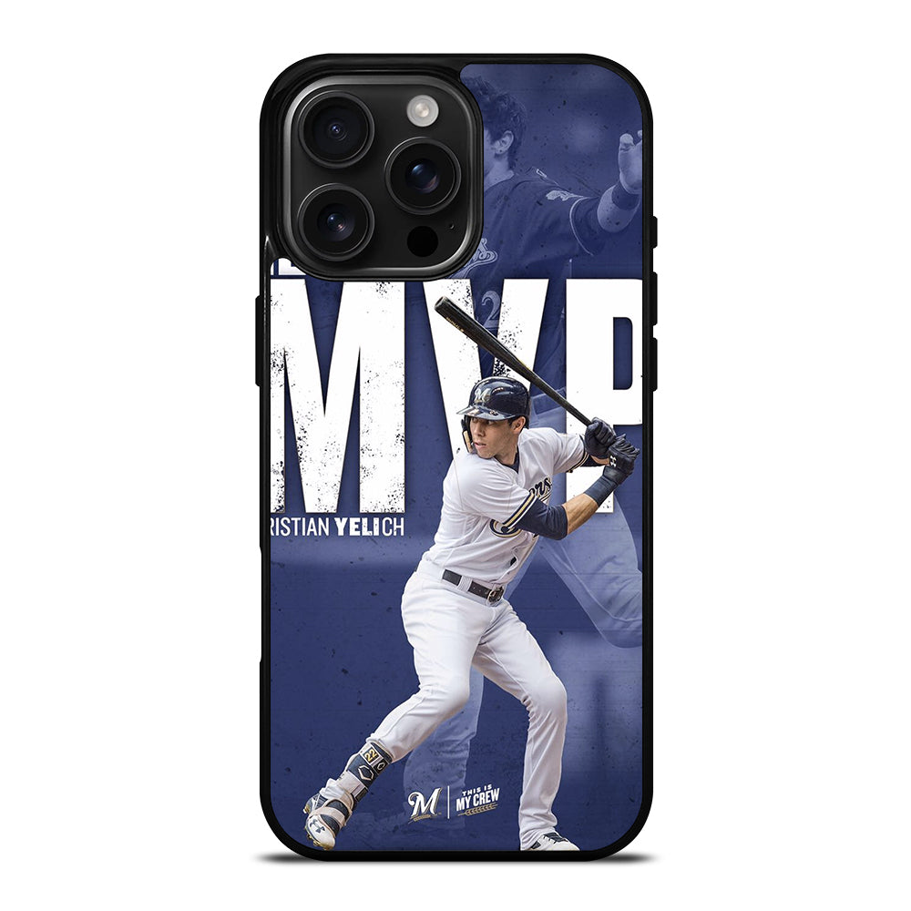 CHRISTIAN YELICH MILWAUKEE BREWERS FOOTBALL 2 iPhone 16 Pro Max Case Cover