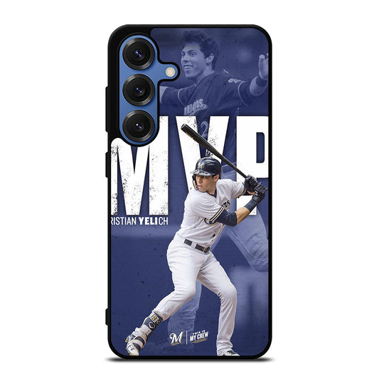 CHRISTIAN YELICH MILWAUKEE BREWERS FOOTBALL 2 Samsung Galaxy S25 Case Cover