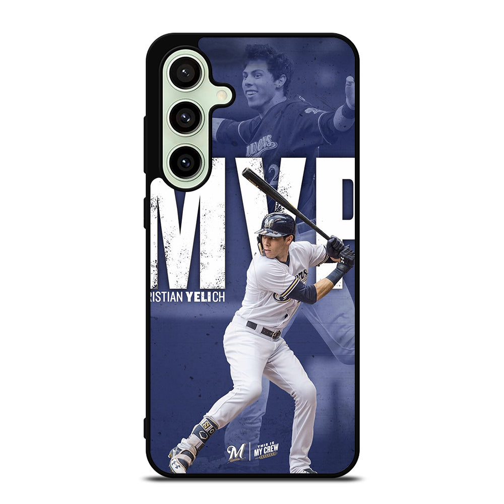 CHRISTIAN YELICH MILWAUKEE BREWERS FOOTBALL 2 Samsung Galaxy S24 FE Case Cover