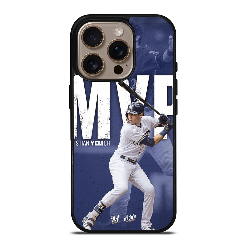 CHRISTIAN YELICH MILWAUKEE BREWERS FOOTBALL 2 iPhone 16 Pro Case Cover