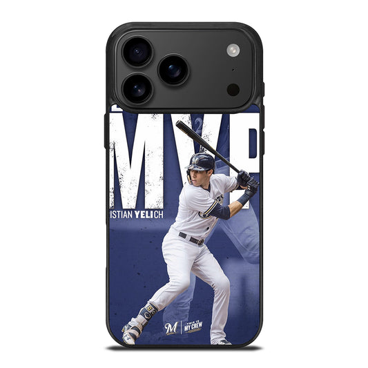 CHRISTIAN YELICH MILWAUKEE BREWERS FOOTBALL 2 iPhone 17 Pro Max Case Cover