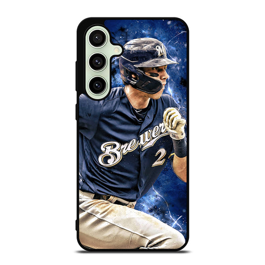 CHRISTIAN YELICH MILWAUKEE BREWERS FOOTBALL Samsung Galaxy S24 FE Case Cover