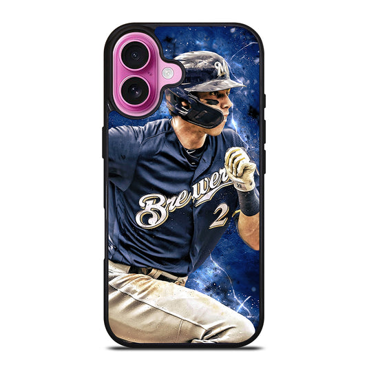 CHRISTIAN YELICH MILWAUKEE BREWERS FOOTBALL iPhone 16 Plus Case Cover