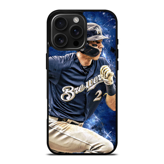 CHRISTIAN YELICH MILWAUKEE BREWERS FOOTBALL iPhone 16 Pro Max Case Cover