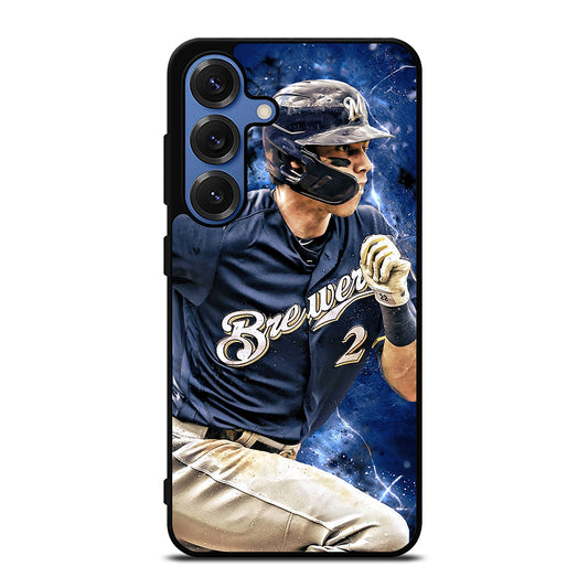 CHRISTIAN YELICH MILWAUKEE BREWERS FOOTBALL Samsung Galaxy S25 Case Cover