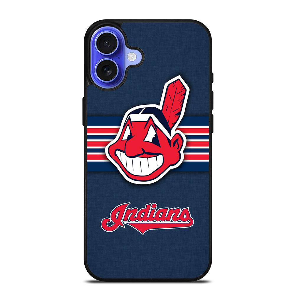 CLEVELAND INDIANS MLB STRIPE iPhone 16 Case Cover