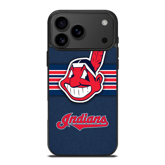 CLEVELAND INDIANS MLB STRIPE iPhone 17 Pro Max Case Cover