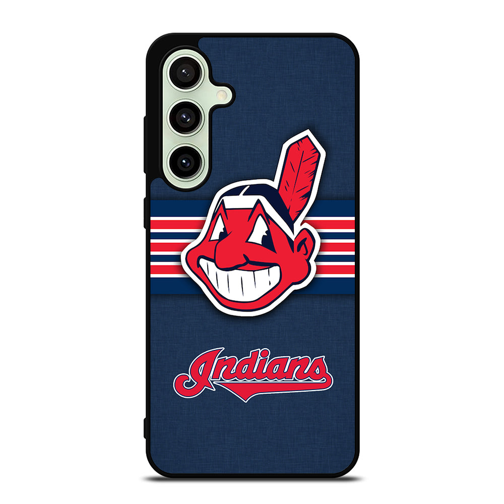 CLEVELAND INDIANS MLB STRIPE Samsung Galaxy S24 FE Case Cover