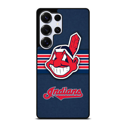 CLEVELAND INDIANS MLB STRIPE Samsung Galaxy S25 Ultra Case Cover