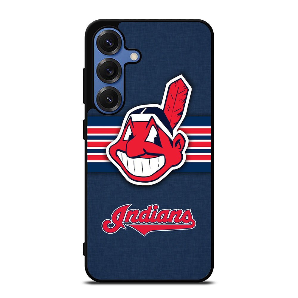 CLEVELAND INDIANS MLB STRIPE Samsung Galaxy S25 Case Cover