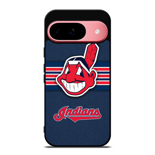 CLEVELAND INDIANS MLB STRIPE Google Pixel 9 Case Cover
