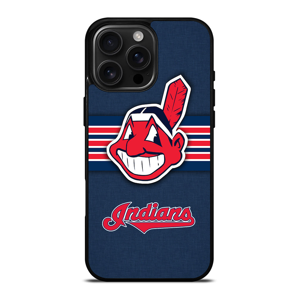 CLEVELAND INDIANS MLB STRIPE iPhone 16 Pro Max Case Cover