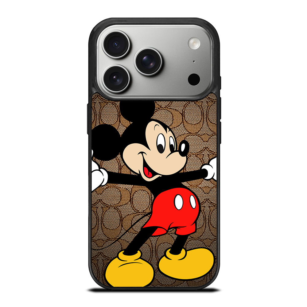 COACH BROWN MICKEY MOUSE 2 iPhone 17 Pro Case Cover