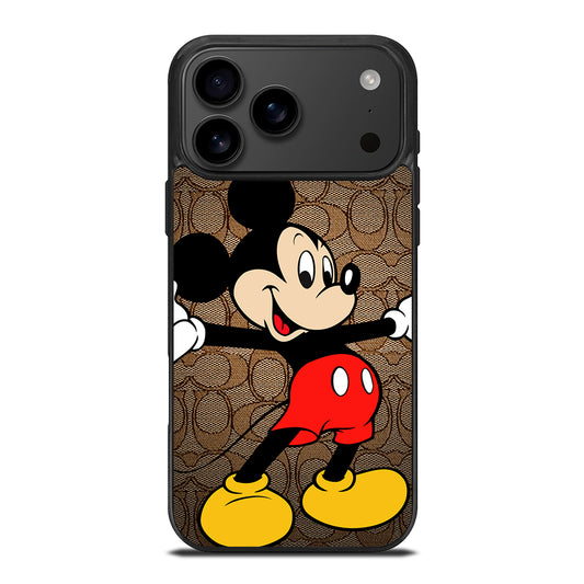 COACH BROWN MICKEY MOUSE 2 iPhone 17 Pro Max Case Cover