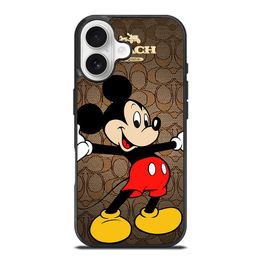 COACH BROWN MICKEY MOUSE 2 iPhone 17 Case Cover