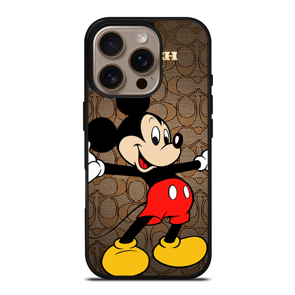 COACH BROWN MICKEY MOUSE 2 iPhone 16 Pro Case Cover