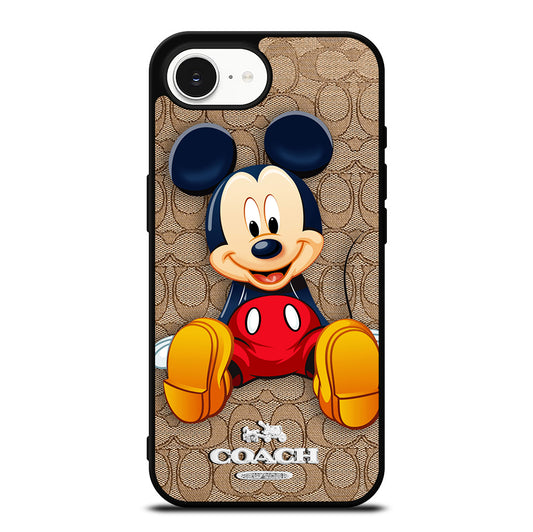 COACH BROWN MICKEY MOUSE iPhone 16e Case Cover