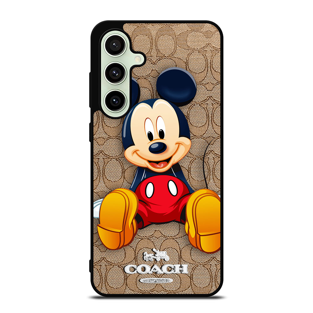 COACH BROWN MICKEY MOUSE Samsung Galaxy S24 FE Case Cover