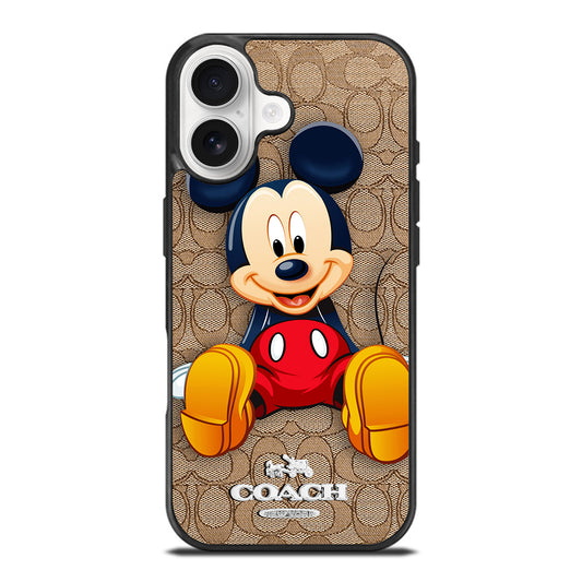 COACH BROWN MICKEY MOUSE iPhone 17 Case Cover