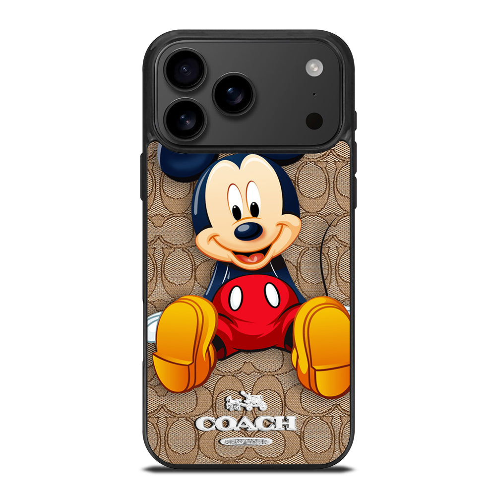 COACH BROWN MICKEY MOUSE iPhone 17 Pro Max Case Cover