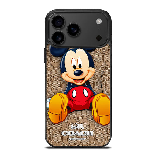 COACH BROWN MICKEY MOUSE iPhone 17 Pro Max Case Cover