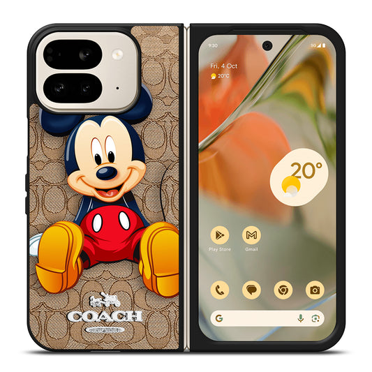 COACH BROWN MICKEY MOUSE Google Pixel 9 Pro Fold Case Cover