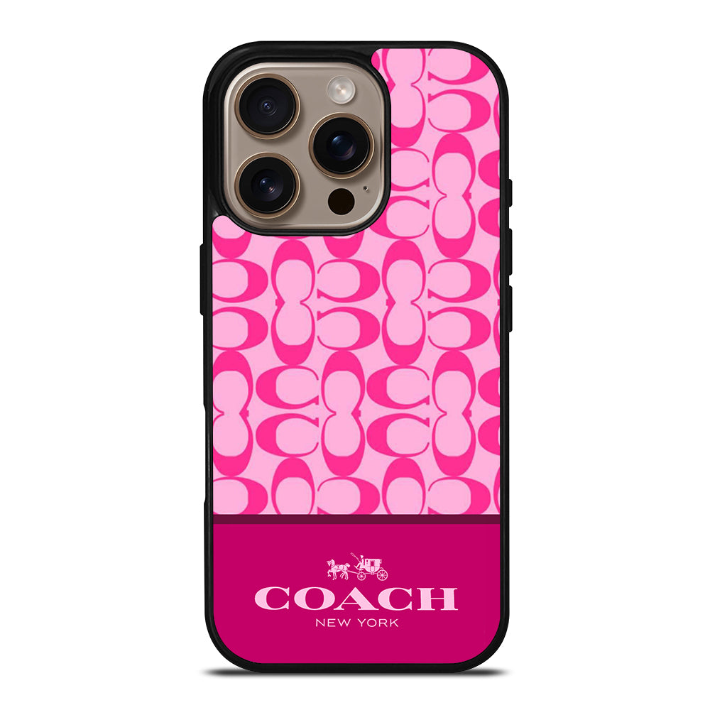 COACH NEW YORK PINK PATTERN iPhone 16 Pro Case Cover