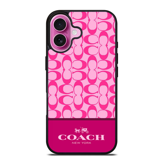 COACH NEW YORK PINK PATTERN iPhone 16 Plus Case Cover