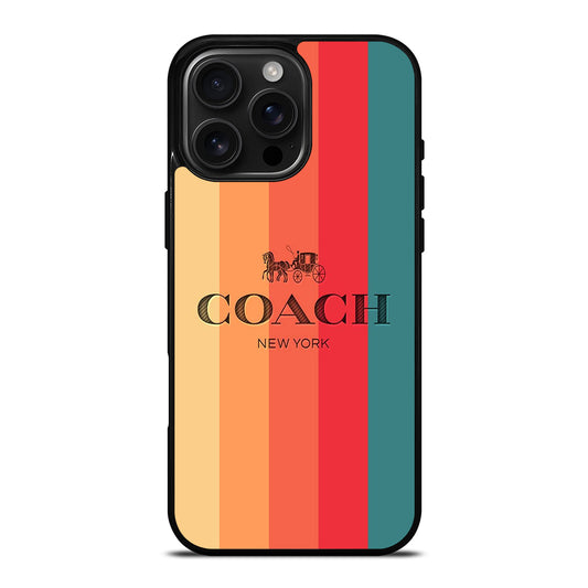 COACH NEW YORK STRIPE iPhone 16 Pro Max Case Cover