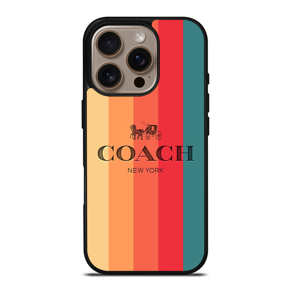 COACH NEW YORK STRIPE iPhone 16 Pro Case Cover